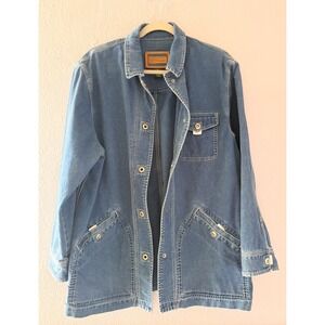 Vintage 90s Ralph Lauren Denim Chore Jacket Barn Utility Oversized Womens Large